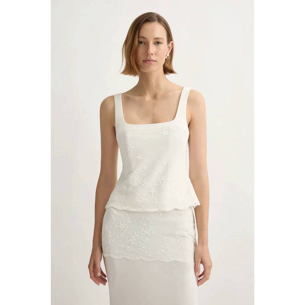 NEW POSSE cove bodice top in pearl